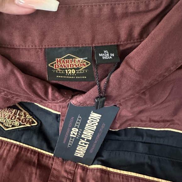 Harley-Davidson Maroon 120th Anniversary Shirt with tags - Picture 3 of 6